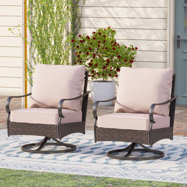 Arlington swivel patio chair with discount cushions sol 72 outdoor cushion